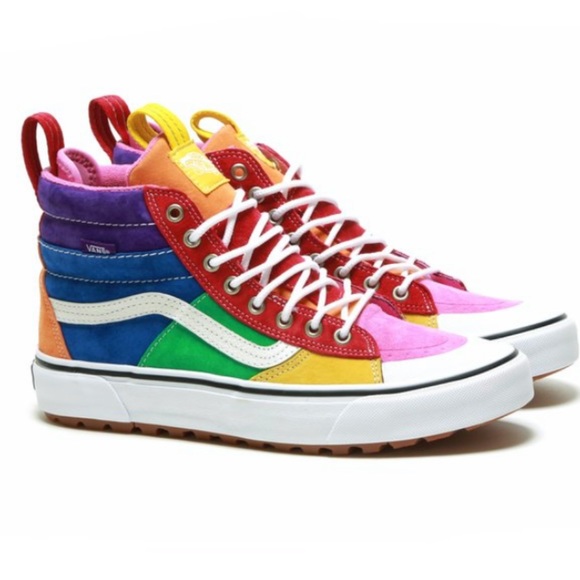 rainbow colorblock vans